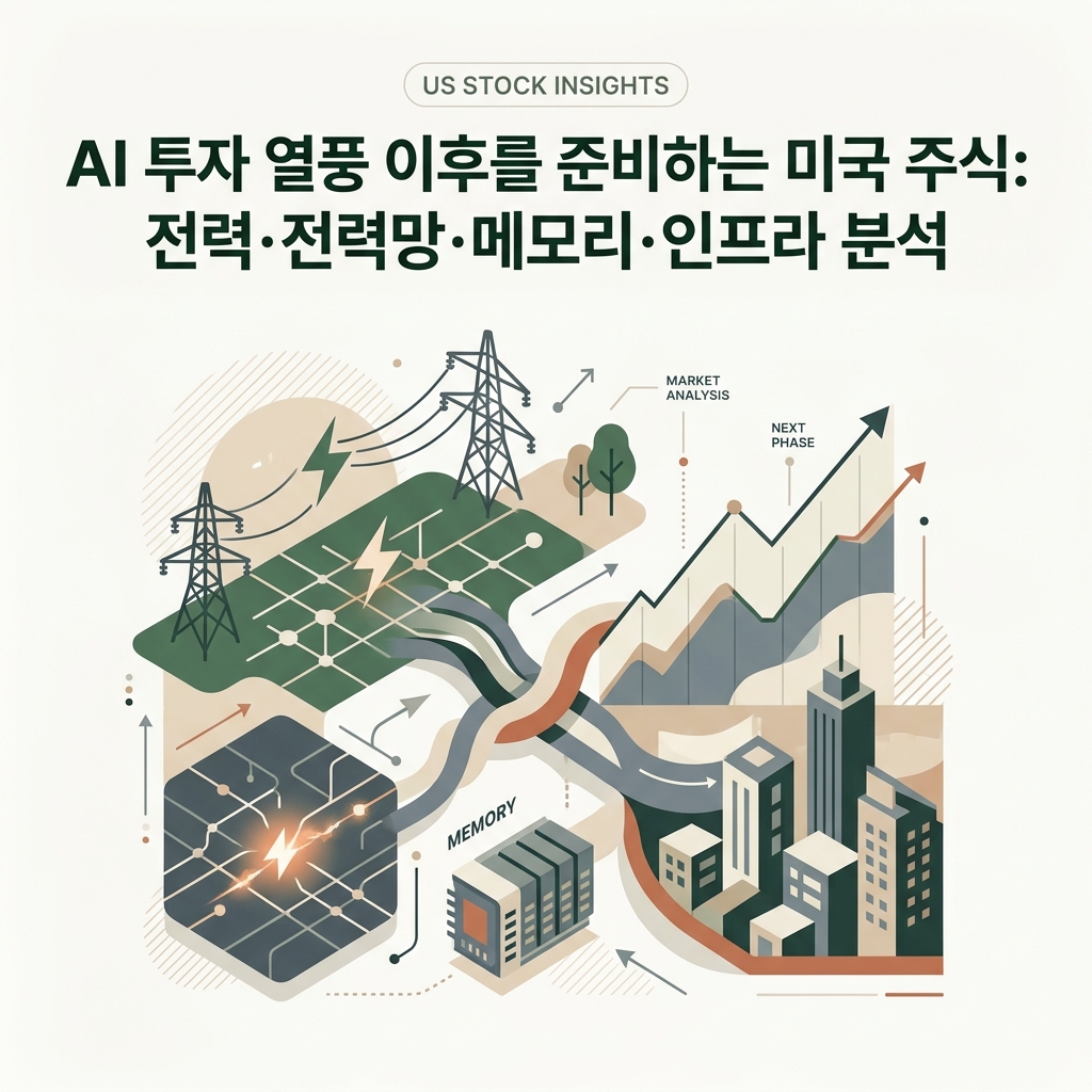 ai thumbnail branding AI 투자 열풍 이후를 준비하는 미국 주식 전력·전력망·메모리·인프라 분석 1787152714