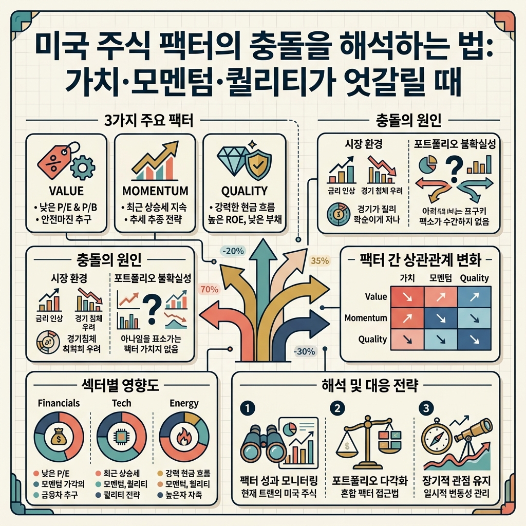 ai thumbnail infographic 미국 주식 팩터의 충돌을 해석하는 법 가치·모멘텀·퀄리티가 엇갈릴 때 1787494860