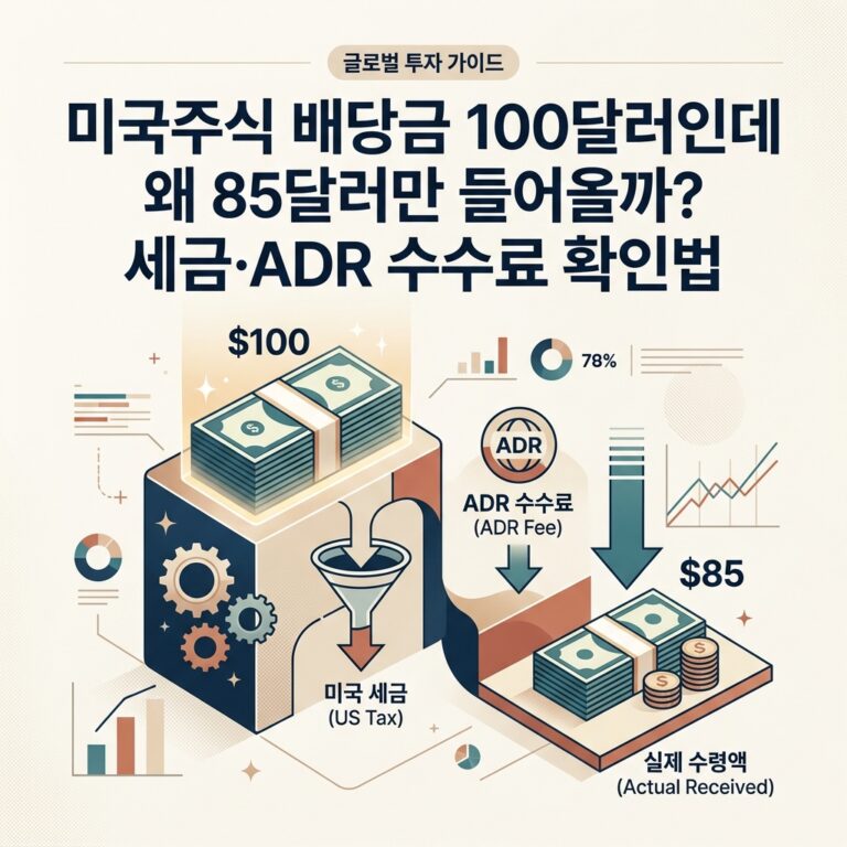 ai thumbnail branding 미국주식 배당금 100달러인데 왜 85달러만 들어올까 세금·ADR 수수료 확인법 1788792271