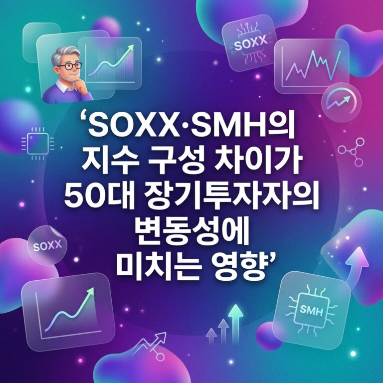 ai thumbnail gradient SOXX·SMH의 지수 구성 차이가 50대 장기투자자의 변동성에 미치는 영향 1788367564