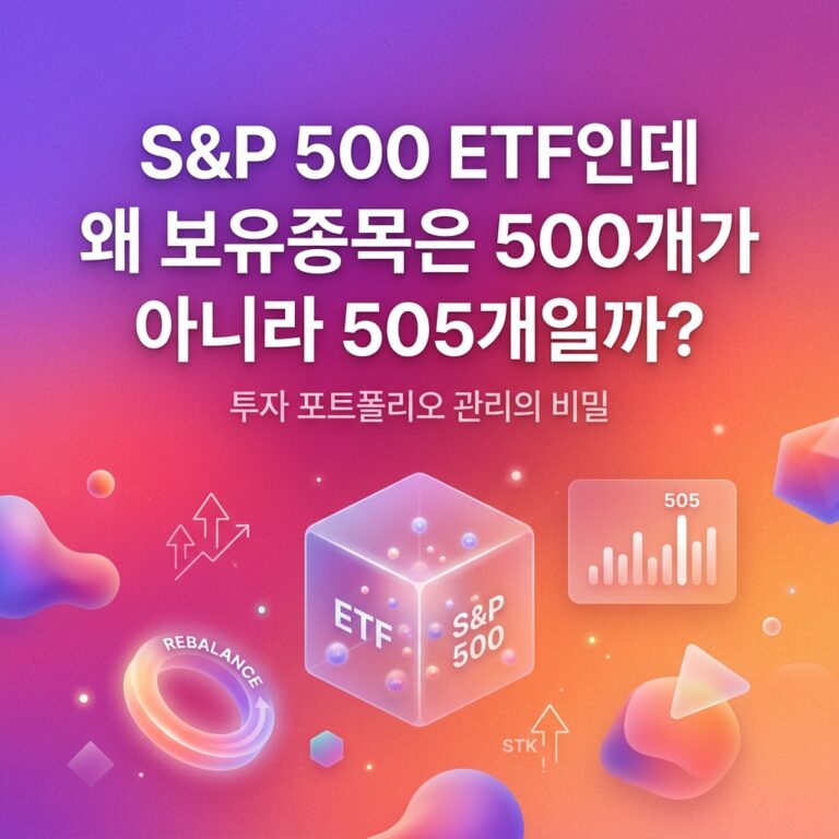ai thumbnail gradient SP 500 ETF인데 왜 보유종목은 500개가 아니라 505개일까 1789488716