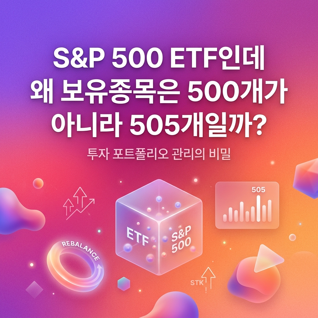 ai thumbnail gradient SP 500 ETF인데 왜 보유종목은 500개가 아니라 505개일까 1789488716
