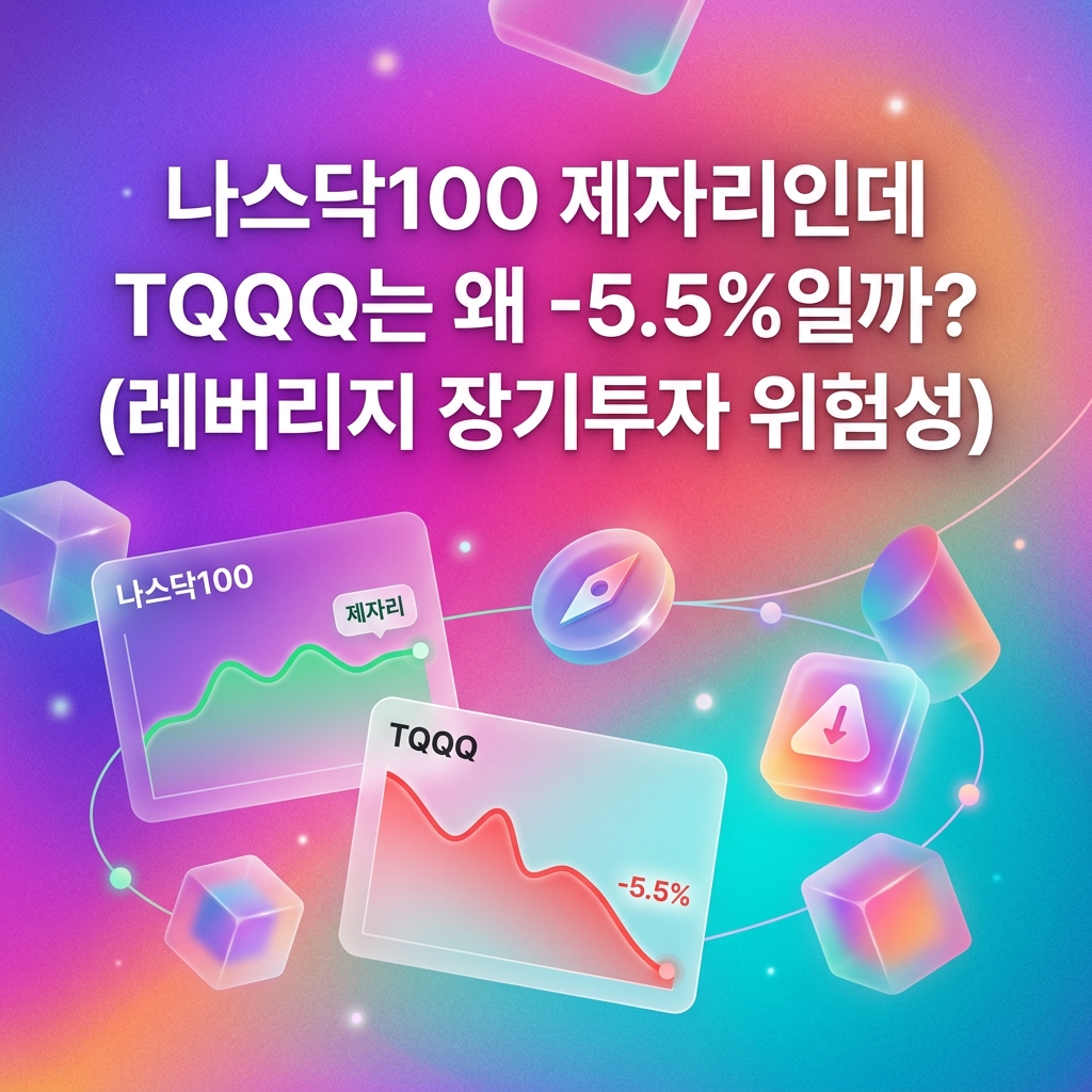 ai thumbnail gradient 나스닥100 제자리인데 TQQQ는 왜 5.5일까 레버리지 장기투자 위험성 1789916737