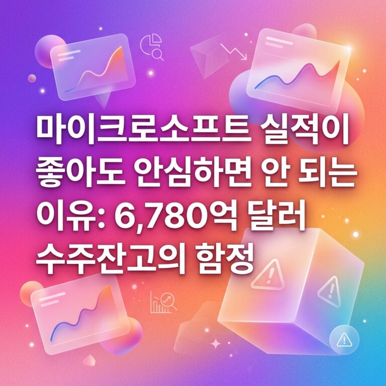 ai thumbnail gradient 마이크로소프트 실적이 좋아도 안심하면 안 되는 이유 6780억 달러 수주잔고의 함정 1788700177