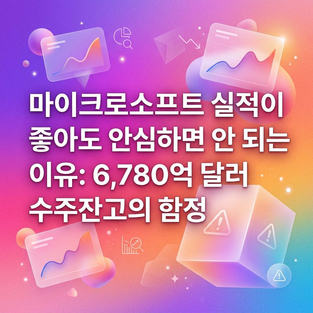 ai thumbnail gradient 마이크로소프트 실적이 좋아도 안심하면 안 되는 이유 6780억 달러 수주잔고의 함정 1788700177